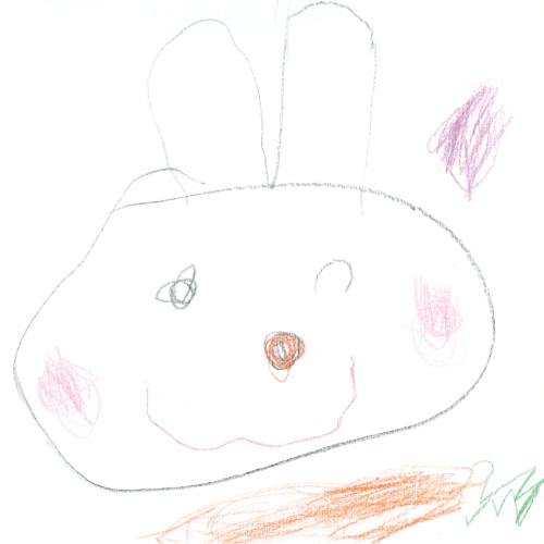 うさぎちゃん　いっぱいたべてね！