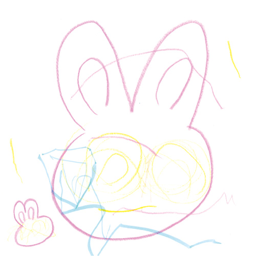 ママうさぎとあかちゃんうさぎ