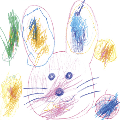 うさぎとフルーツ