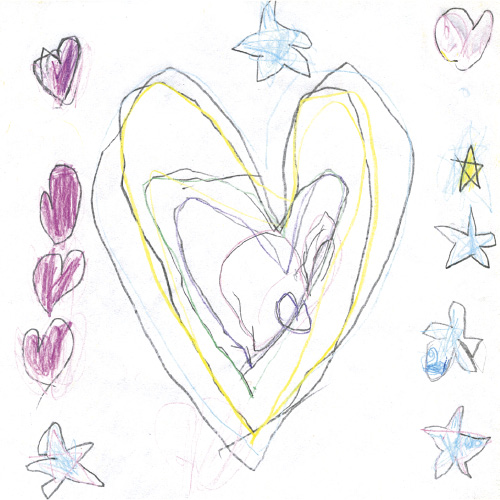 はーととおほしさまをかきました