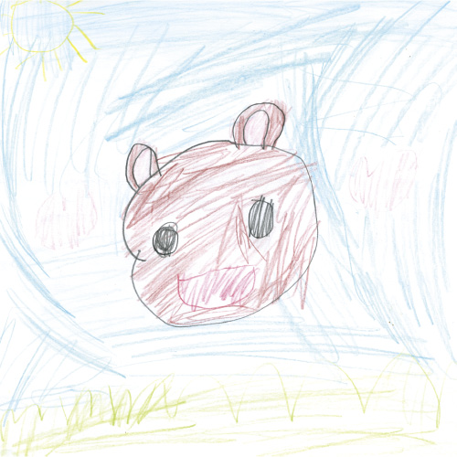 おさんぽに行ってるクマの子ども