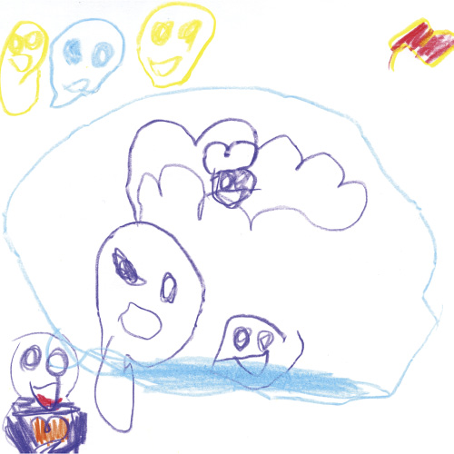 大好きな家族　大好きな魚のおもちゃ