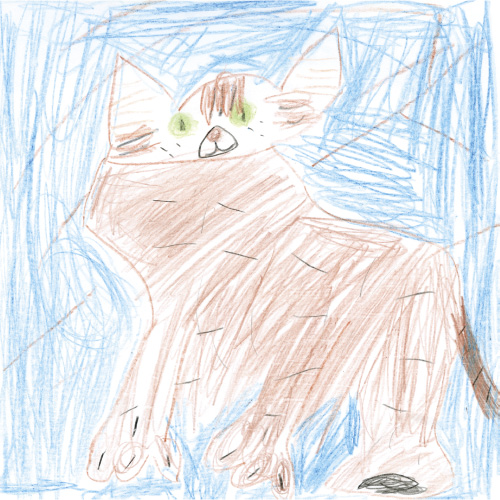 ねこがだれかをみている