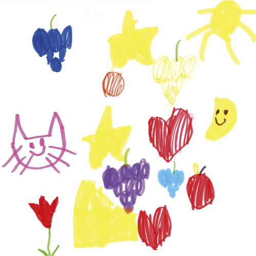 ねこと星と果物