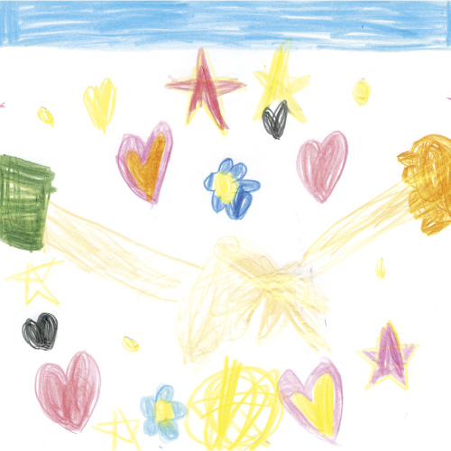 おかあさんとてをつなぐところ