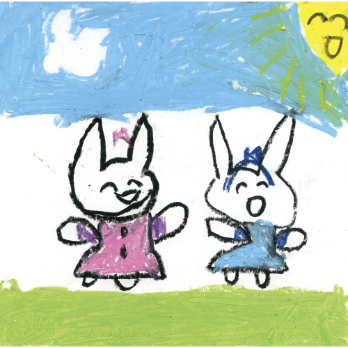 2ひきのうさぎとワンピース