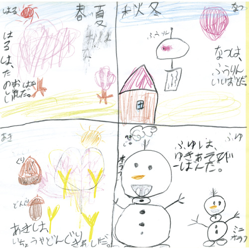 はるとなつとあきとふゆの天気やそのときの絵