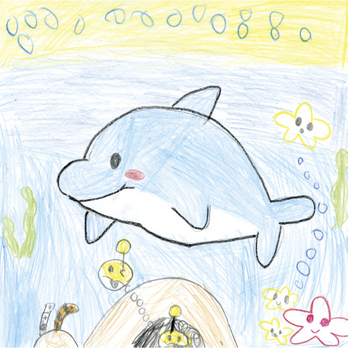 みんなげんきにおよいでいるよ