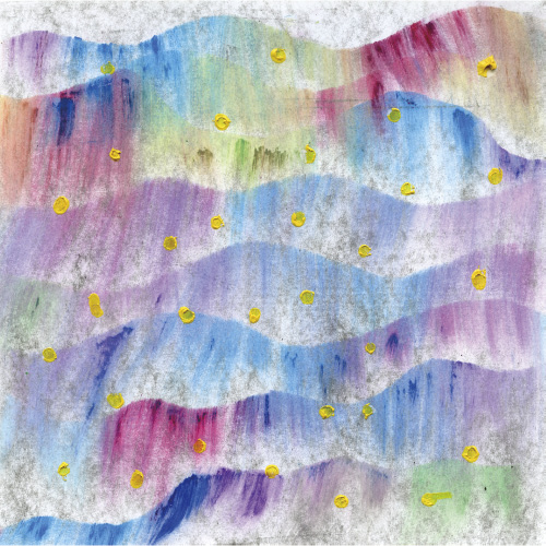 オーロラと夜空でかがやく星