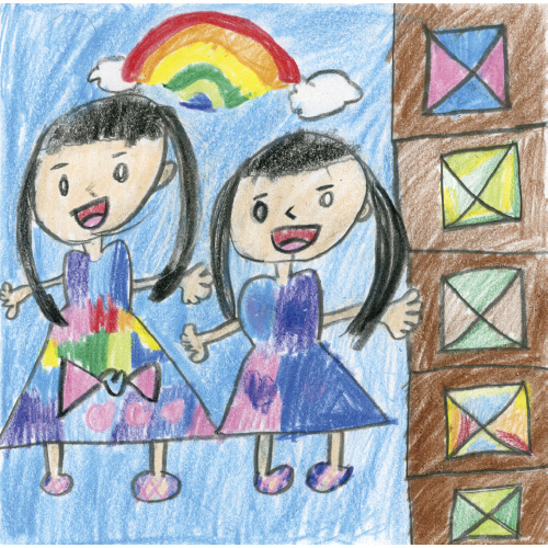 なかよくおりがみでつくったよ！