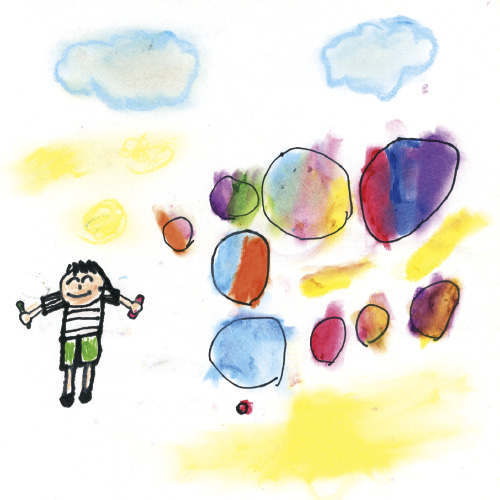 しゃぼん玉きれいだな