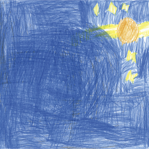 星がきらきらひかってる。