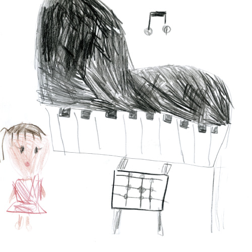 ぴあのをひいてるつっちゃん