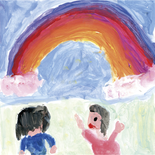 あっ！にじがでたよ！