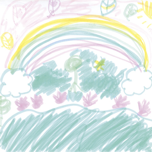 うみにかがやくにじ