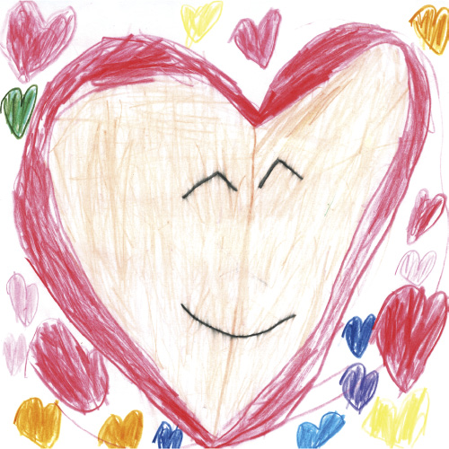 ママとぼくが向かい合っているところ