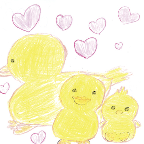 アヒルのおやこ