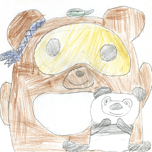 パンダとたぬきのぬいぐるみ