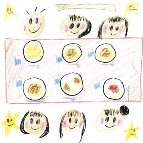 みんなでスパゲティ