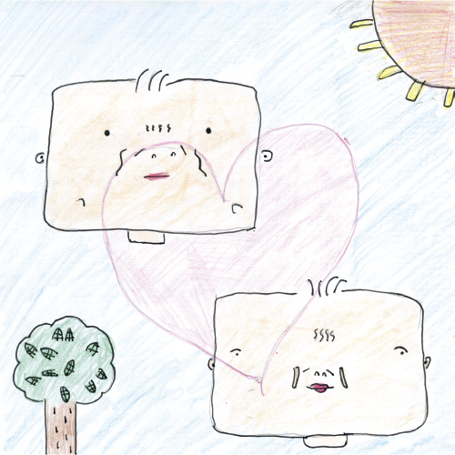 　でつながっているじじくんとばばちゃん